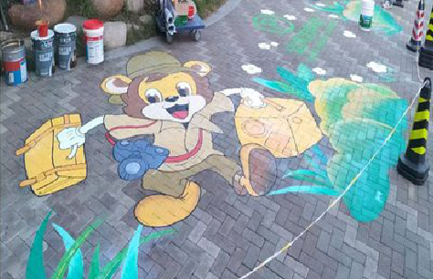 兴安夏季画地面彩绘会遇到的问题