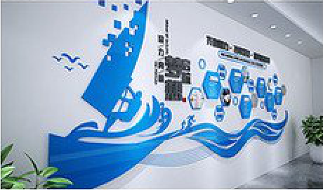 兴安海浪主题文化墙如何设计？
