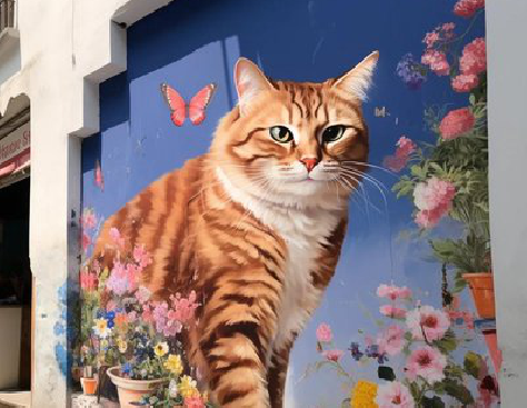 兴安自己绘制有个性的手绘墙