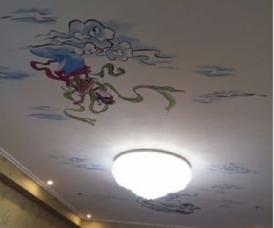 兴安如何快速绘制天花板上的手绘墙？