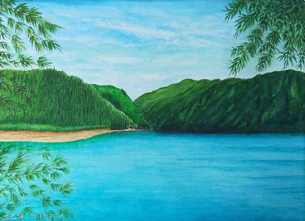 兴安在墙绘中，如何绘画绿水青山？