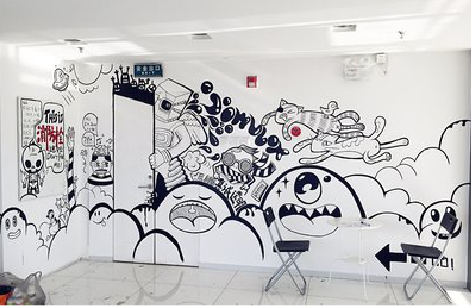 兴安手绘墙并非传统涂鸦。