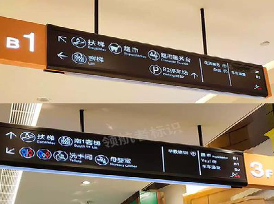 兴安如何通过商场标识牌引导客流分布？